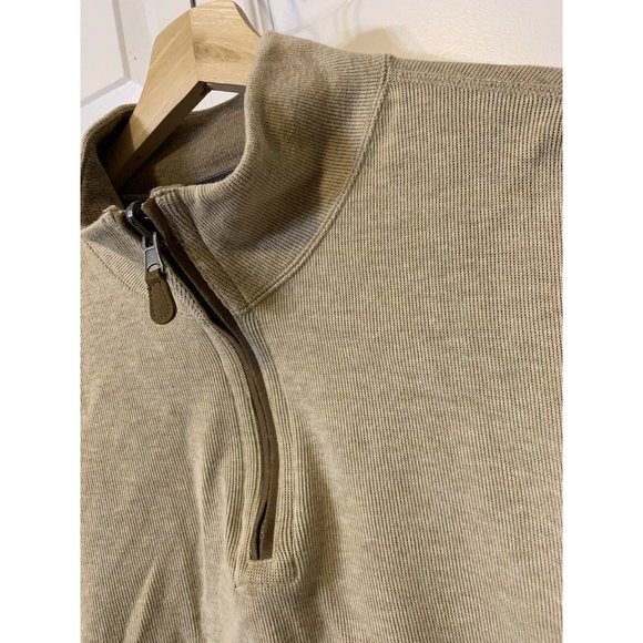 Daniel Cremieux Sweater Tan Men’s Sz XL 1/4 ZIP Soft - Picture 4 of 8